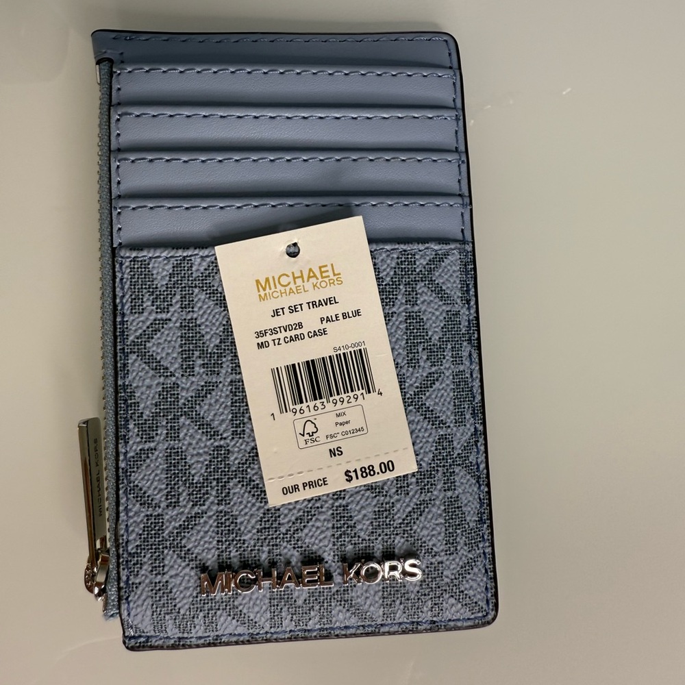 3 pcs Michael Kors CORA Large Zip Shoulder Crossbody Bag, Wallet & Purse Hook - Picture 11 of 11